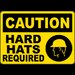 Caution Hard Hats Required Sign